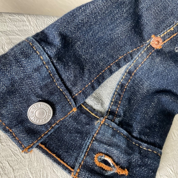 Jean Jacket Denizen from Levi’s Strauss Trucker Jacket Blue Cotton Denim Men’s L - Picture 7 of 12